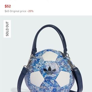 Adidas Blue and White Floral Crossbody Bag
